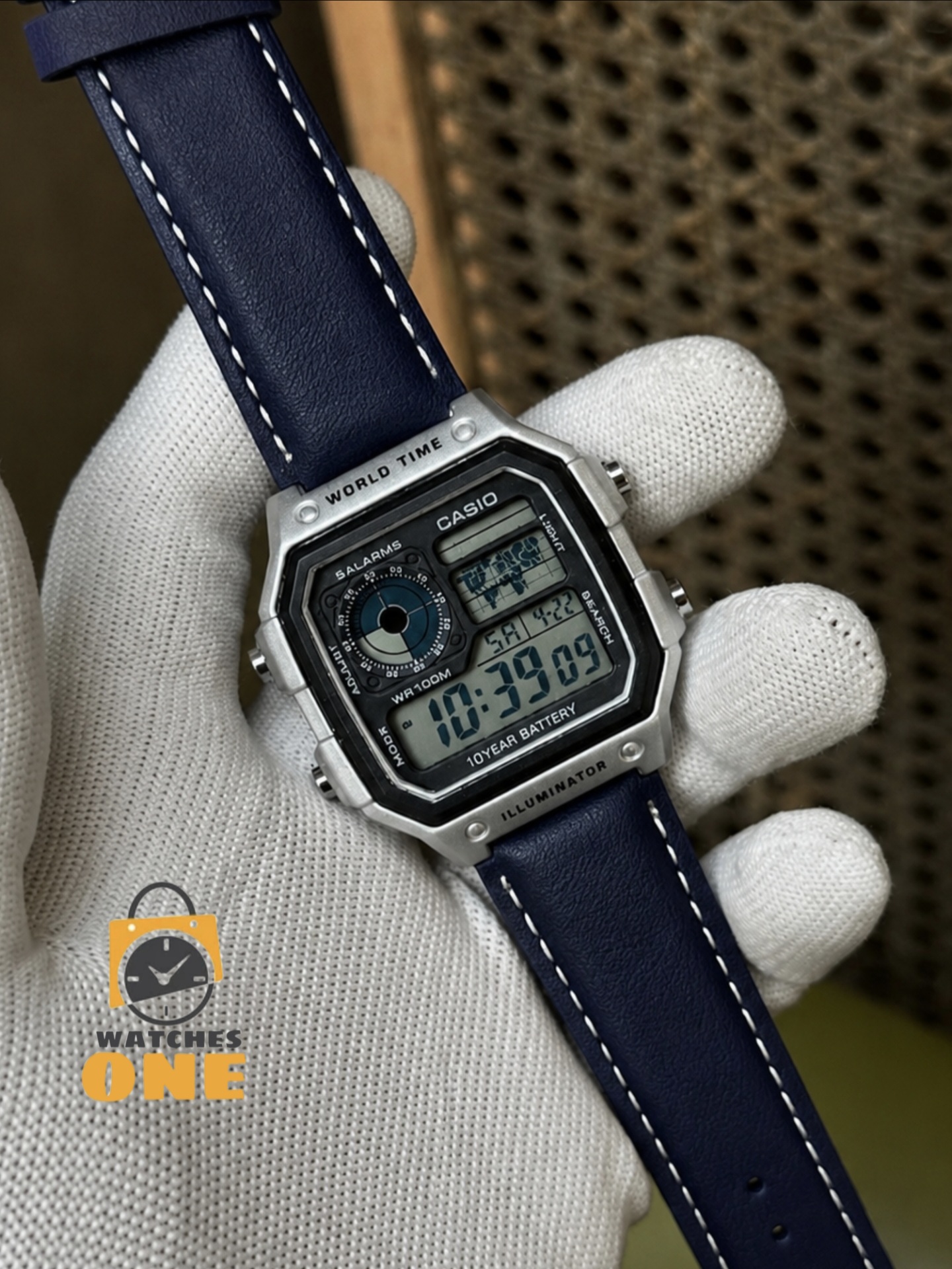 ساعة كاسيو رويال (Casio AE-1200) – لون اسود وازرق واخضر وهافان