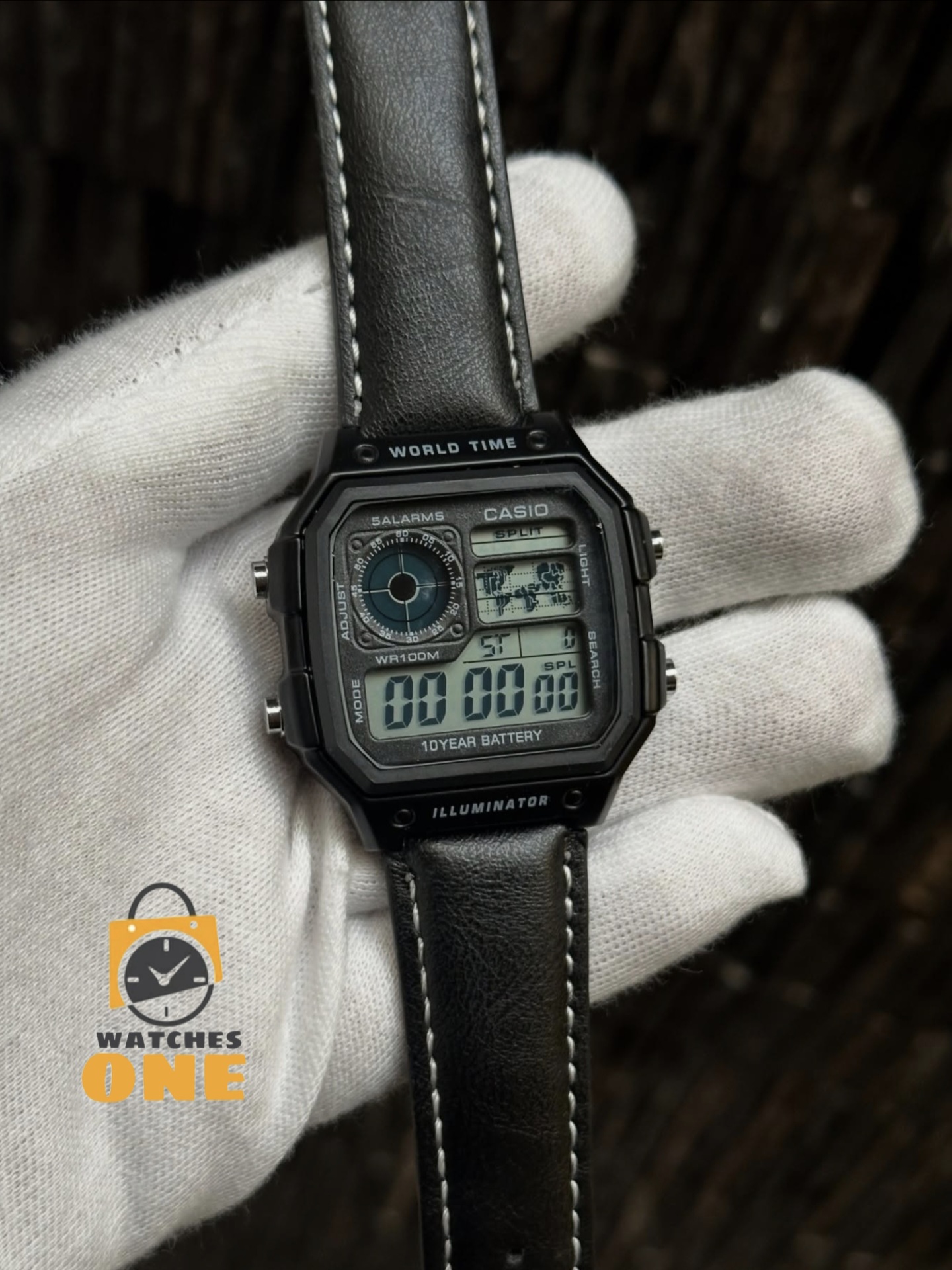 ساعة كاسيو رويال (Casio AE-1200) – لون اسود وازرق واخضر وهافان