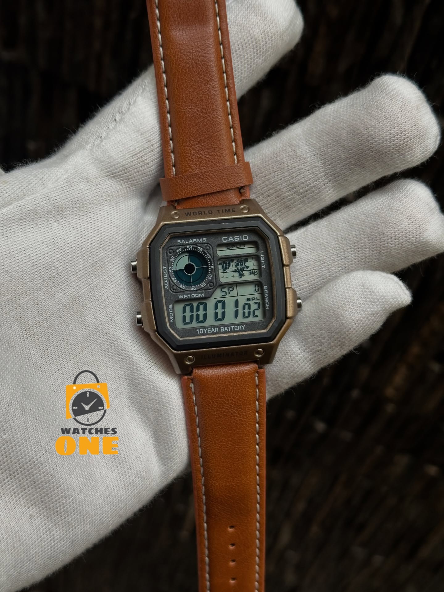ساعة كاسيو رويال (Casio AE-1200) – لون اسود وازرق واخضر وهافان