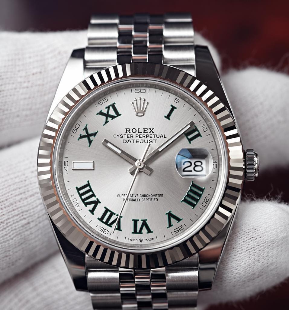 ساعة Rolex Datejust Watch – Roman Numerals, Silver Oyster Bracelet & Transparent Case Back
