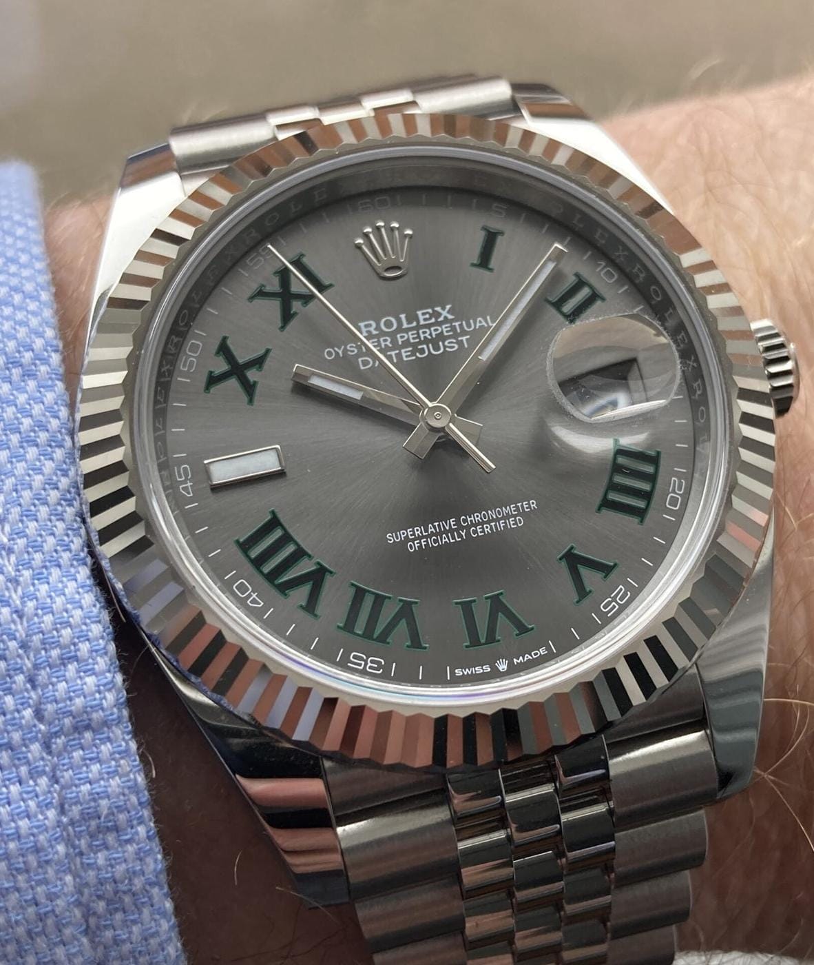 ساعة Rolex Datejust Watch – Roman Numerals, Silver Oyster Bracelet & Transparent Case Back